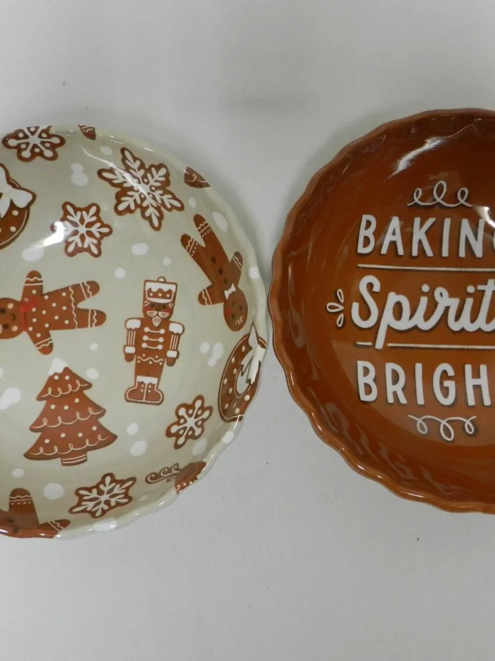 Wondershop Christmas Gingerbread Cereal Bamboo Melamine bowl set 2 dish safe NEW